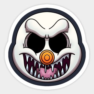 Evil Snowman Face Sticker